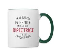 Spreadshirt Pas Parfait Mais Directrice Idée Cadeau Mug Bicolore