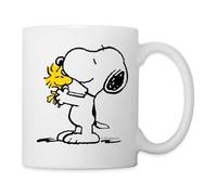 Spreadshirt Peanuts Snoopy Et Woodstock Amis Mug Blanc, taille unique, blanc