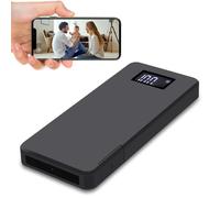 Sprfuk Caméra Espion Caméra Cachée WiFi 4K/1080P Powerbank 10000mAh Portable Caméra de Surveillance sans Fil avec Vision Nocturne, Alarme de Détection de Mouvement