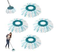 Sprifityy 4 Pièces pour Leifheit Têtes de Rechange Clean Twist Disc Mop | Micro Kit, Tête de Rechange pour vadrouille réutilisable, Facile à remplacer, très absorbante,pour Tous Types de Sols
