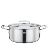 Spring Gourmet Cocotte avec couvercle Ø 20 cm, 2,7 l, acier inoxydable, passe au four et au lave-vaisselle, matériau multicouche, noyau en aluminium, marmite pour tous les types de plaques de cuisson