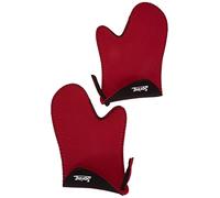 Spring Grips Paire de Gants de Cuisine résistants à la Chaleur et antidérapants Rouge/Noir