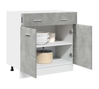 Spring Sale®Armoire à tiroirs JMS - Meuble bas/Étagère de cuisine - ""Lyon"" Gris béton 80x46x81,5cm - Bois d'ingénierie 42028096958