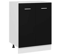 Spring Sale®Support pour cuisine JMS - Meuble bas/Étagère de cuisine - ""Lyon"" Noir 60x46x81,5cm - Bois d'ingénierie 35652588401