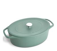 Springlane Kitchen Cocotte Ovale En Fonte Avec Couvercle Menthe 33 Cm 6,5 L À Induction