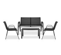 Springos® 4-pièces ensemble de meubles de jardin pour 4 personnes table canapé et 2 chaises