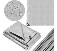 SPRINGOS Bâche de protection 5 x 8 m Bâche en tissu Coins renforcés Œillets PE 210 g/m2 Bâche de protection Bâche de camping Imperméable Bâche de bateau