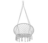 SPRINGOS Balancelle suspendue avec franges, Fauteuil suspendu en design macramé, Balancelle de jardin
