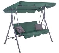 Springos® Balançoire hollywoodienne avec toit 3 personnes Balançoire de jardin - Luna