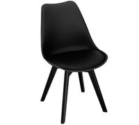 SPRINGOS Chaise de salle à manger avec coussin, chaise de cuisine jusqu'à 125 kg, chaise rembourrée en polypropylène et bois, chaise de salle à manger avec dossier, chaise rembourrée pour cuisine