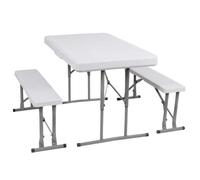 Springos® Garniture de tente à bière Biergarten-Set Table de jardin 2 bancs Pliable