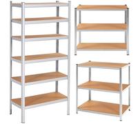SPRINGOS - Étagère en métal pour garage/cave, 110 x 225 x 50 cm, 6 étagères
