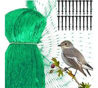 SPRINGOS Filet de protection contre les oiseaux - 10 x 20 m - Ancrage au sol - Filet pour arbres fruitiers - Filet de protection pour bac à sable - Filet de piscine