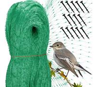 SPRINGOS Filet de protection pour oiseaux 8x14 m - Ancre au sol - Filet pour arbres fruitiers - Filet à feuilles - Filet à sable - Filet de AB0005 Vert