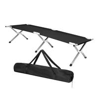 SPRINGOS Lit de Camping Pliant 190x72 cm - Chaise Longue, Cadre Métal, Charge 150 kg, Sac Transport Inclus - Tente Pêche Festival Intérieur Extérieur