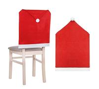SPRINGOS Lot de 10 housses de chaise - Motif bonnet de Père Noël - 68 x 48 cm - Décoration de Noël