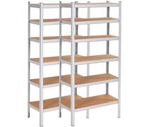 SPRINGOS Lot de 2 étagères en métal pour charges lourdes 110 x 225 x 50 cm