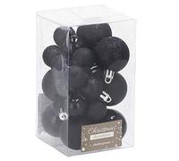 SPRINGOS Lot de 25 boules de Noël en poudre pailletée incassable mat avec brillance