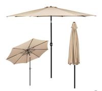 Springos® Parasol De Jardin Avec Fonction D¿Inclinaison Et Système À Manivelle 300 X 245 Cm Multicolore