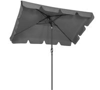 Springos® Parasol de jardin Rectangulaire fonction bascule manivelle - Gris foncé