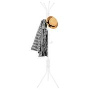SPRINGOS porte-manteau sur pied blanc, stable, 177 cm, 12 crochets, support métallique robuste pour vêtements, idéal maison, bureau, magasin, léger, embouts anti-dérapants, charge max 16 kg