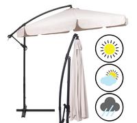 Springos® Premium Parasol XXL Ø 350 cm Parasol ampli avec manivelle incl. housse | Parasol de jardin tournant étanche Protection solaire terrasse jardin
