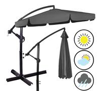 Springos® Premium Parasol XXL Ø 350 cm Parasol ampli avec manivelle incl. housse | Parasol de jardin tournant étanche Protection solaire terrasse jardin