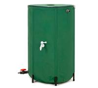 Springos Réservoir d'eau de pluie de 250 l en PVC 1000D pliable avec 6 entretoises de support, double robinet, protection anti-débordement, bord renforcé, collecteur d'eau de pluie Springos