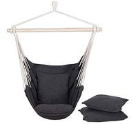 Fauteuil Suspendu Springos® 130x100 Cm Avec 2 Coussins, Chaise Hamac En Coton Pour Jardin, Terrasse, Balcon Terrasse Et Balcon Multicolore
