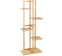 SPRINGOS Support de fleurs escalier en bambou 5 niveaux escalier, Naturel, Multi-Level 40 x 20 x 102 cm