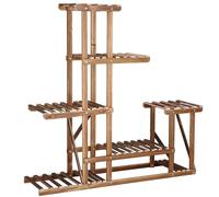 SPRINGOS Support Plantes Intérieur en Bois 6 Niveaux Étagère Porte Plante Jardin Extérieur Décoratif Piedestal pour Pots de Fleurs