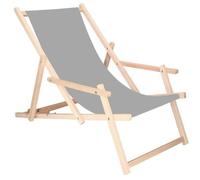 Springos® Transat De Jardin Chaise Longue Pliante En Bois Avec Accoudoirs Multicolore