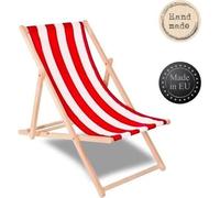 Springos® Transat De Jardin Chaise Longue Pliante En Bois De Plage 120 Kg Multicolore