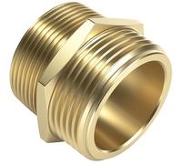 SpringSpray Raccord hexagonal en laiton NPT mâle de 3,8 cm x 3,8 cm NST (NH) mâle en laiton pour équipement d'incendie, adaptateur de tuyau d'incendie mâle double