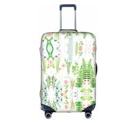 Springtime Housse de protection élastique lavable anti-rayures pour valise de jardin Motif herbes 45,7 à 81,3 cm, blanc, L