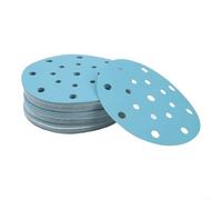 Springwillfly Disque de ponçage floqué à 17 trous 150 mm pour peinture de voiture, polissage, réparation et préparation des rayures, compatible avec les ponceuses ordinaires (maille 240)