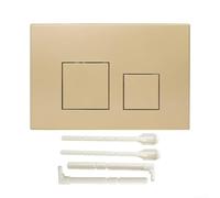 Springwillfly Plaque de chasse d'eau double, 164 x 246 x 12 mm, cadre de bouton de toilette chromé blanc pour panneau de chasse d'eau Geberit (doré)