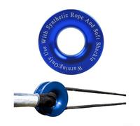 Springwillfly Poulie de treuil pour récupération hors route en aluminium conçue pour s'adapter aux tailles de corde de treuil standard et aux points de montage de crochet (bleu)
