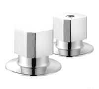 Springwillfly Volant carré en alliage de zinc pour robinets de douche de salle de bain avec disposition à quatre bras et compatibilité avec les cartouches OEM (galvanoplastie)
