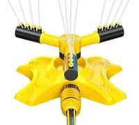 Sprinkler De Pelouse Asperseur Rotatif Automatique 3 Bras 360° | Arroseur pour Gazon Pour Jardin Arrière-Cour Parc Été Printemps Fleurs Jeux Activités Anniversaire
