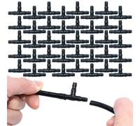 SPRYCLE-Joint de connecteur d'irrigation goutte-à-goutte en T, outils d'arrosage de jardin, tuyau de serre, 4mm, 7mm, 20-100 pièces, 1/4 pouces SPL11-008-20PCS