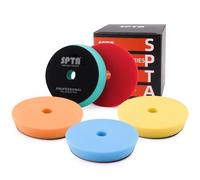SPTA Éponge de Polissage, Éponge à polir, 5 Pièces 125mm T Sharp Polissage Pad Éponge de Polissage Éponge polir Kit pour Voiture Ponçage Polissage pour Polisseuse Machine à polir