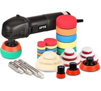 SPTA Mini polisseuse rotative avec 27 tampons de polissage de détail et tige d'extension de filetage M14 de 75 mm, 100 mm, 140 mm