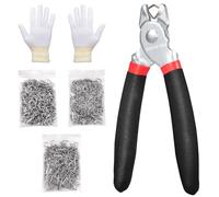 Spurtar à droites pince a anneau avec 360 pièces 3/4" 1/2" 3/8" anneaux | Anneaux à ressort en acier A3 pour l'ameublement automobile et mobilier, housses de sièges auto, clôtures, grillage