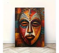 SPXLUCAU Affiche murale Masque tribal africain - Décoration traditionnelle de masque africain pour bureau, exposition culturelle, salon, couloir (20x30cm/sans cadre)