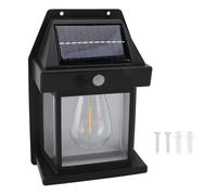 SPYMINNPOO Les Lumières du Mur de Mouvement du Capteur Solaire, Les Lumières Murales Solaires sans Fil à 3 Vitesses pour la Porte du Jardin de Garage de Porte D'entrée (BLACK)