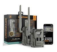 Spypoint Flex-M2 Pack de 2 Caméra de Chasse 4G Double SIM 32 MP | Caméra de chasse 4G multi-opérateurs : photos 32 MP et vidéos 1080p avec son envoyées sur mobile via l'appli SPYPOINT