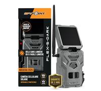SPYPOINT Flex-S-Dark Caméra de Chasse cellulaire Solaire, Panneau Solaire intégré, Photos 40MP, vidéos 1080p avec Son, caméra sans Lueur Infrarouge, Vision Nocturne, détection de Mouvement