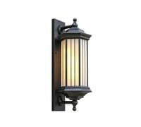 SQELERON Applique Murale extérieure Noire, Douille E27 de Style Lanterne Classique en Aluminium