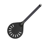 SQIANKUN Pelle Pizza Pelle à Pizza perforée 7 8 9 10 pouces, pelle en aluminium, palette courte, outil, manche bois antidérapant(8 inch 58cm-02)